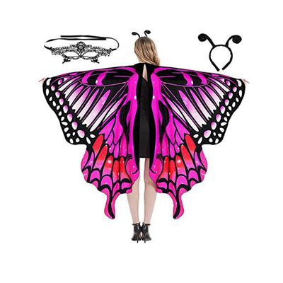 Anime Halloween Mottenflügel Kostüm Schmetterlingsflügel Schal Mottenflügel Umhang Kostümzubehör Mit Stirnband