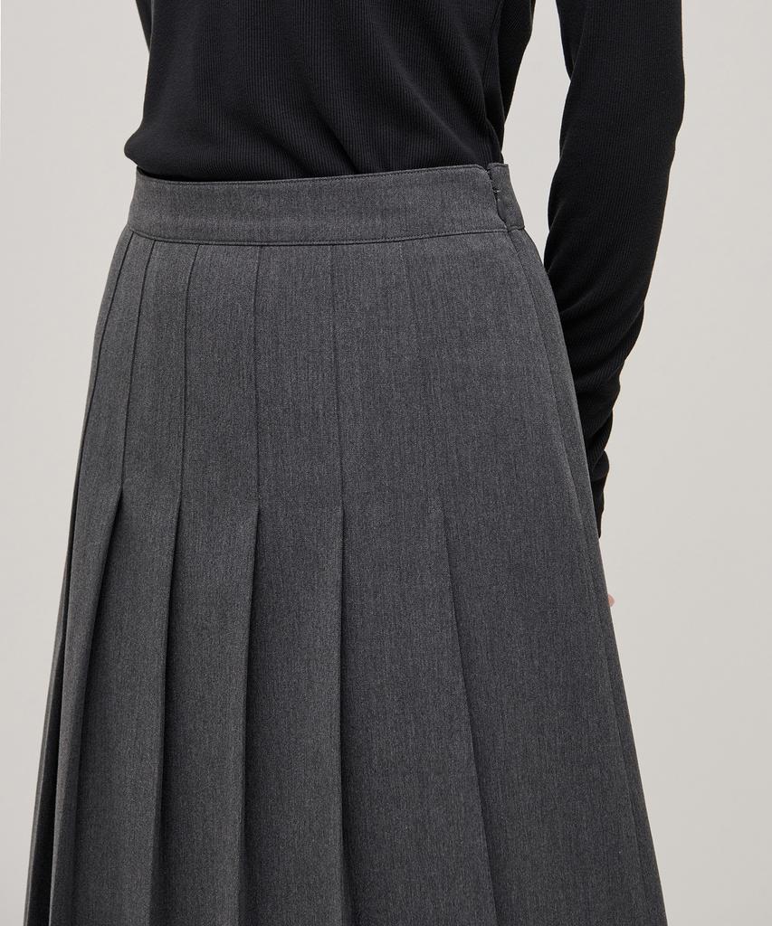 Musinsa Standard Woman Women'S Pleated Midi Skirt [Medium Grey]
