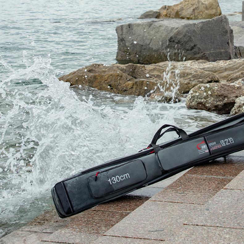 Stahldraht Rand Tragbare Angeln Tasche Mehrzweck Verdicken Wasserdichte Langlebige Fall Angelrute Tasche Angelgerät Tasche X277G