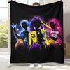 K-Pop Demon Hunters Golden Saja Boys Coperta di Flanella, Coperta in Peluche Ultra Morbida e Calda per Casa Camera da Letto Letto Divano Copertura Ufficio Picnic