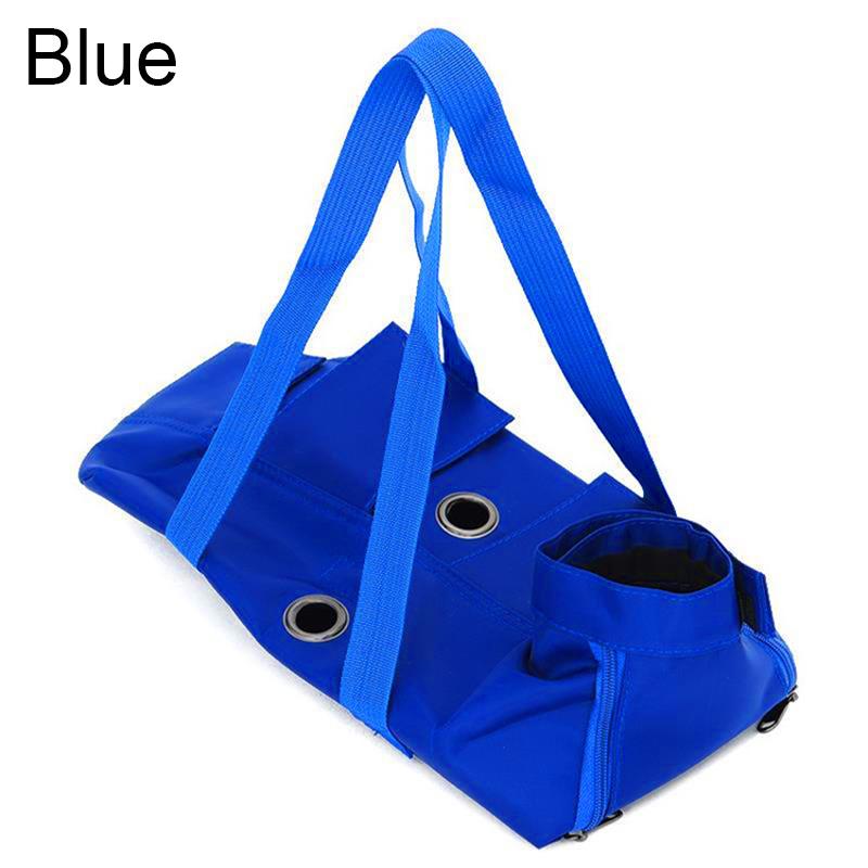 Cat Bag Anti-scratch Bite Fixed Cat Bag Injection Bags Foldable Multifunctional pet bag Breathable cat Double Shoulder Portable S синий