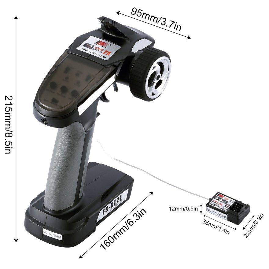 Radiocomando Flysky FS-GT2 2.4 Ghz Con Ricevente FS-GR3E Inclusa