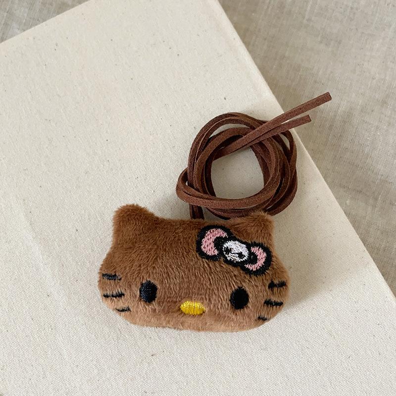 Desene Animate Drăguț Material Pluș Mic Animal Gât Colier Nișă Feminină Literar Retro Concav Lanț Pulover Pandantiv