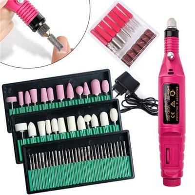 Elektryczny pilnik do paznokci do manicure i pedicure z regulacją prędkości i ergonomicznym uchwytem, zawiera ceramiczne i metalowe frezy