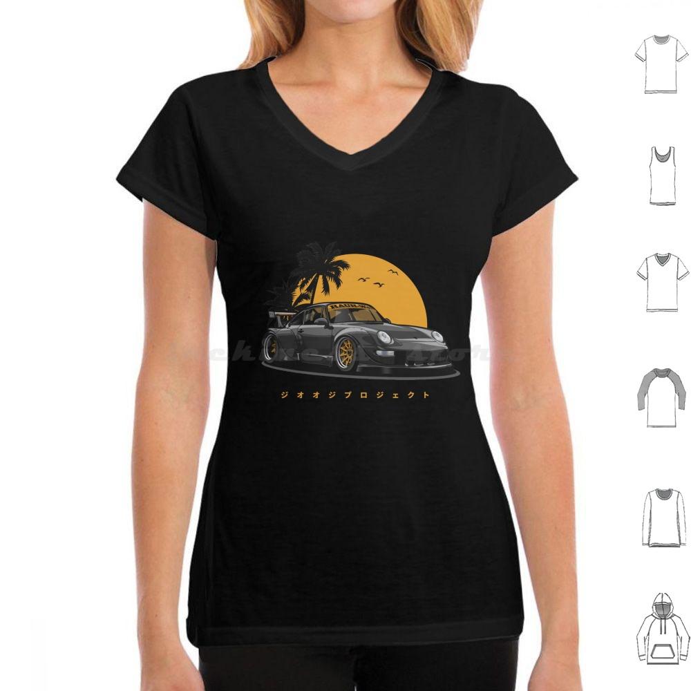 Rwb 993 Special Color Edition BlackGold Exclusive T Shirt 6xl Cotton Cool Tee Automotive Car Vehicle Sports Fast Speed