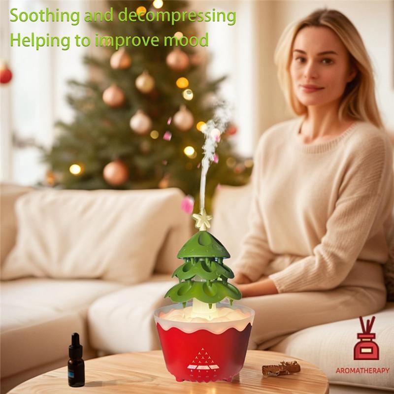 M-Modern-Christmas Lucky Tree Essential Oil Aromatherapy Machine Household Silent Small Humidifier Home Gift