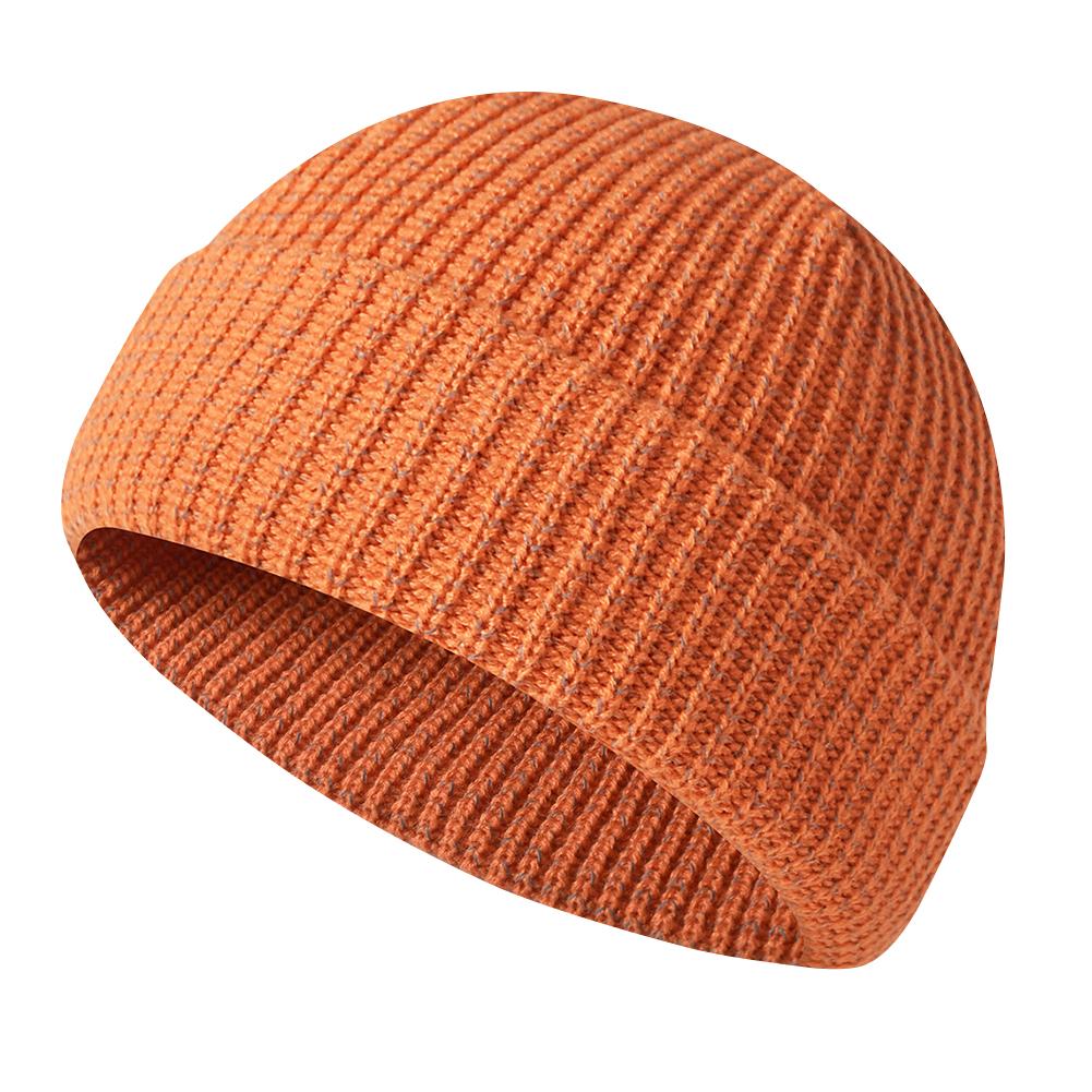 Unisex Winter Reflective Beanies High Visibility Noctilucent Reflective Knit Hat Glow In Dark For Winter Night Walks