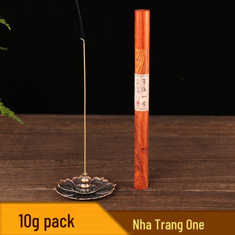 Nha Trang Agarwood Incense Sticks with Rosewood Holder and Natural Tube Packaging