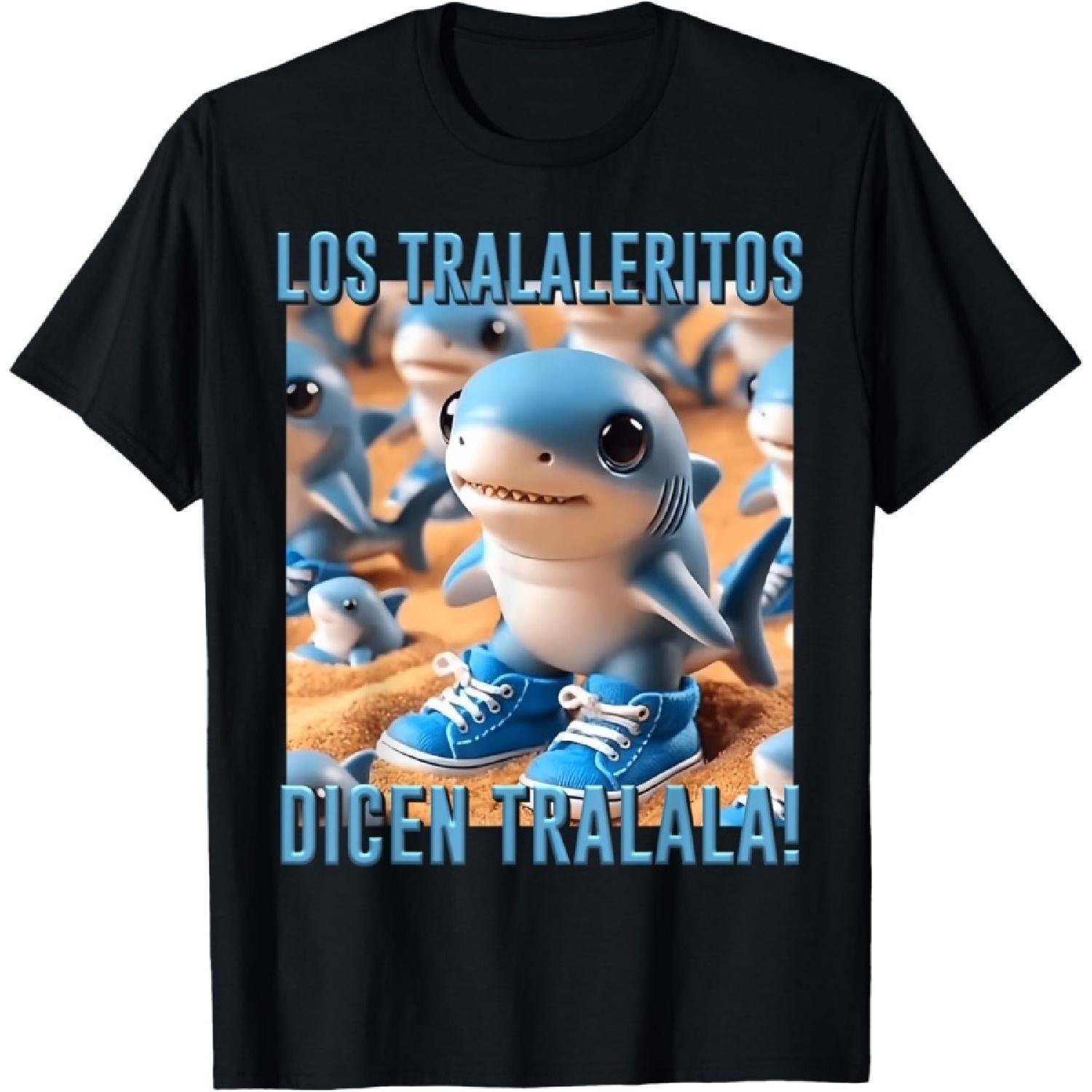 

Internet Meme Hilarious AI Monster Los Tralaleritos Dicen T-Shirt XXXXXL чорний