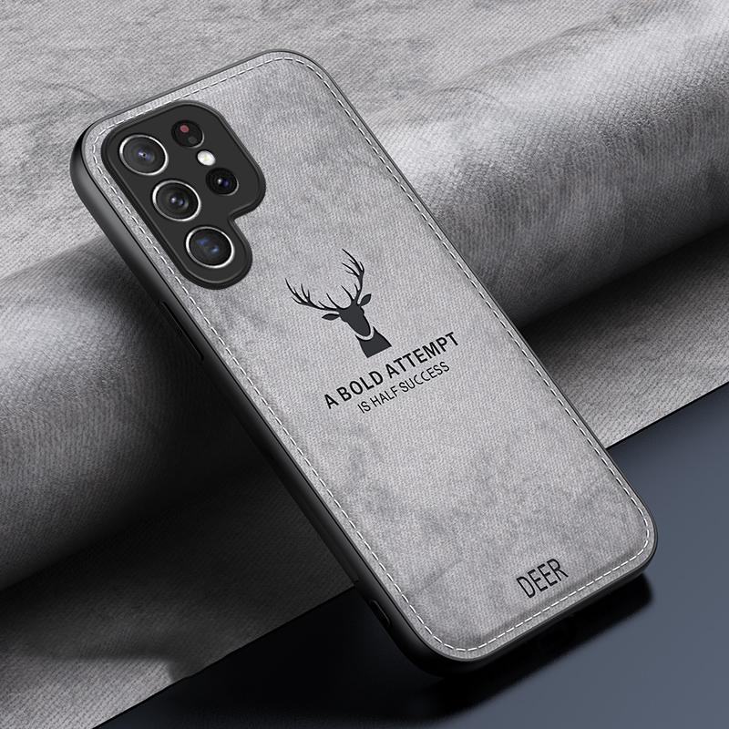 For iPhone 17 16 15 14 13 12 Pro /Samsung S24 S25 S23 Ultra S21 FE A34 A15 A25 A35 A55 A16 A26 A36 A56 5G Case ELK Hybrid TPU Fabric Matte Cover