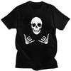 Custom Funny Skeleton Skull T Shirt for Men Pure Cotton Tshirt Leisure Tees Tshirt Slim Fit