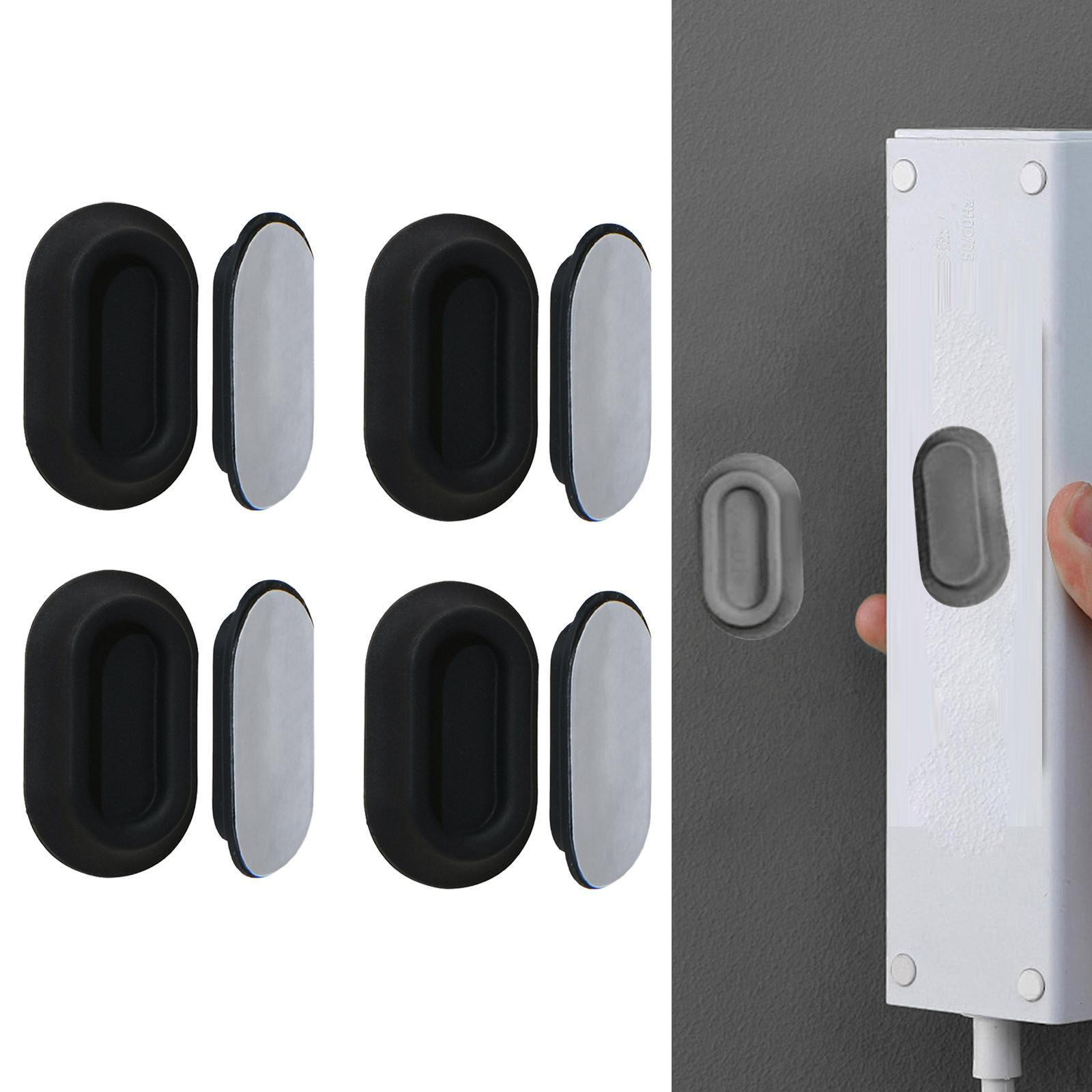 

4 Pieces Remote Holder Wall Mounted, Easy to Install Sturdy Self Sticky TV Control Rack for чорний