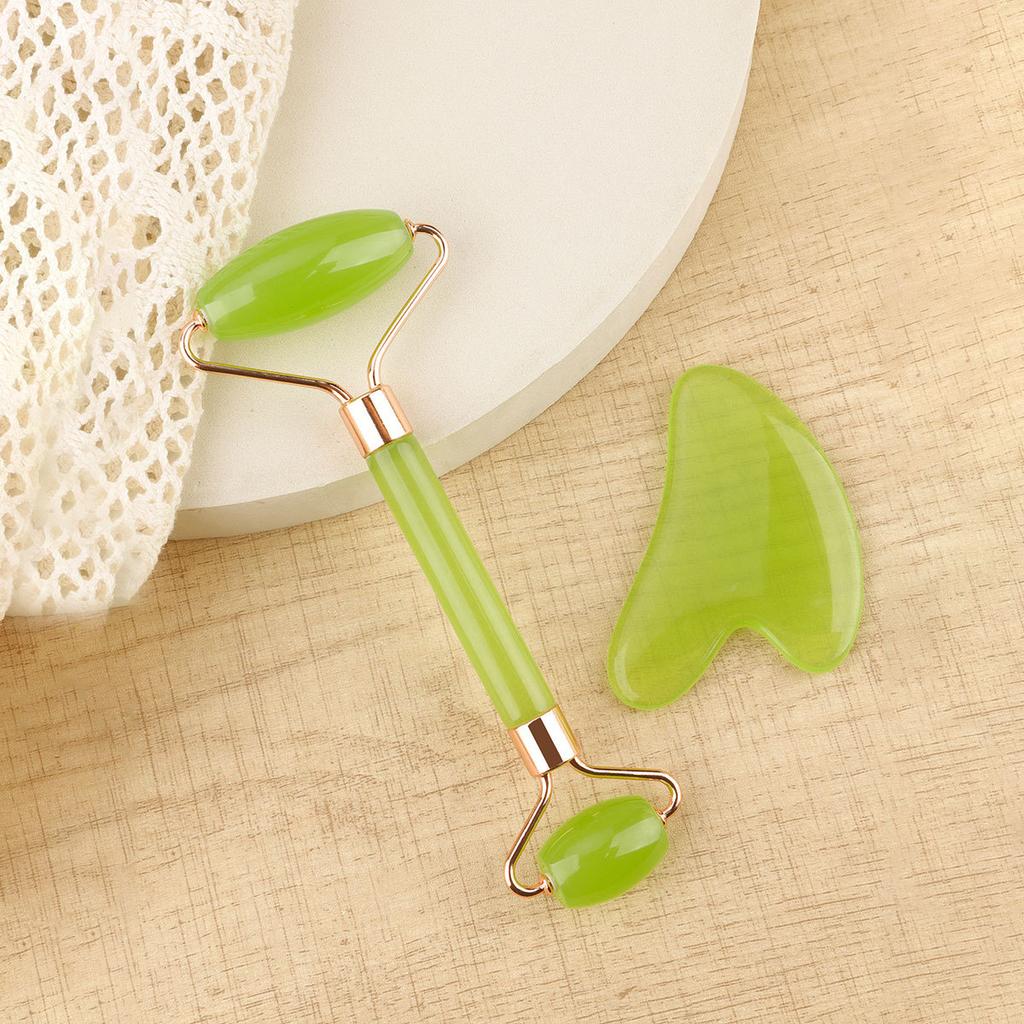 Natural Jade Roller Face Gua Sha Natural Stone Body Neck Massager Acupoint Eye Care Spa Massage Tools Massage Visage Lifting