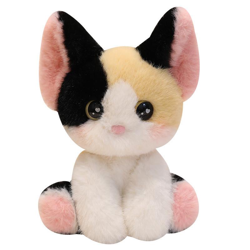 Soft Cute And Stuffed Cat Plush Soft Short Fur Desk Decoration For Office Home