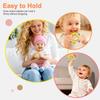 Chick-shaped Baby Teether Toys with Rattle Sensory Toy Cute Chew Toys  3-12 Months