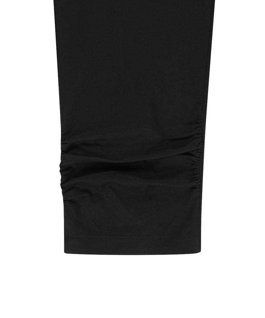 Podeowedeo Shirred Capri Pants (Black)