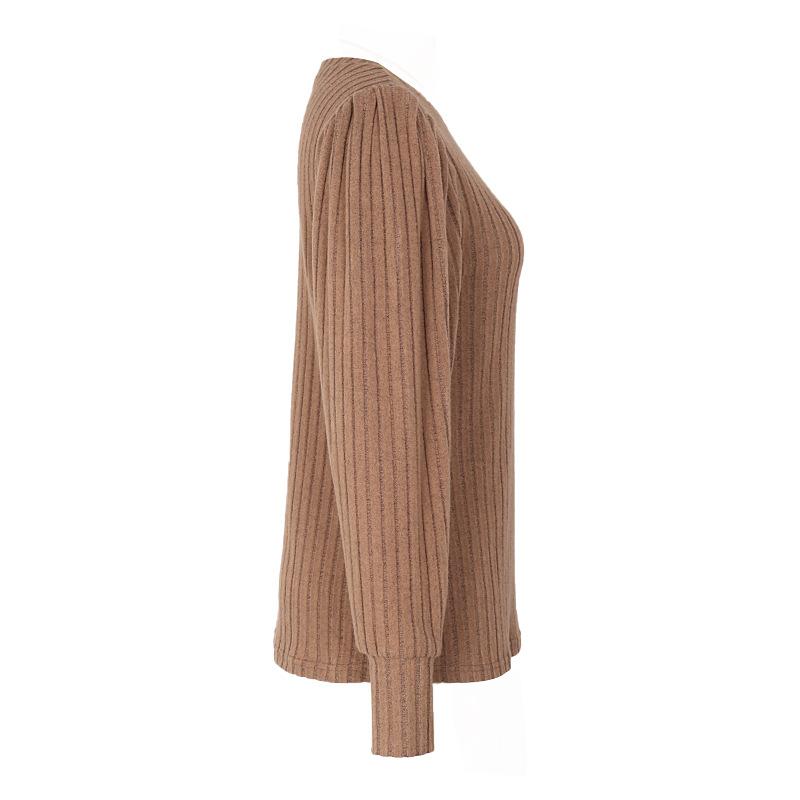 Spring and Autumn Fashion Women's Long-sleeved Bubble Sleeve Tops