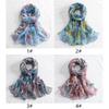 New Shawl Women's Lightweight Floral Print Balinese Yarn Long Towel Retro Tie-dyed Silk Scarf
