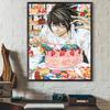 Anime D-Death N-Note DN L Poster Sticky Wall Art Printing Waterproof Home Living Bed Room Bar Hallway Aesthetic Decor