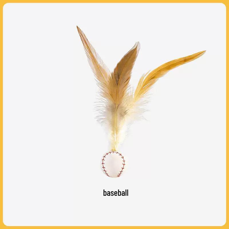 Elastic Feather Cat Toy: Self-Play Interactive Boredom Relief Shuttlecock Ball