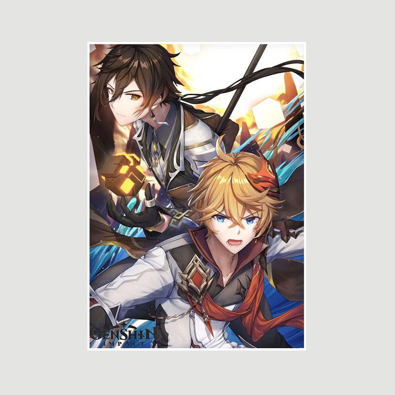 Genshin Impact Series Posters White Paper Anime Girl Poster Mural Home Decor Study Bedroom Bar Cafe Decoration Painting Wall Art Prints