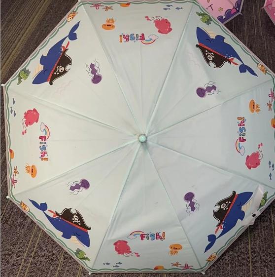 Children's Three-dimensional Umbrella Cute Cartoon Kindergarten Baby Umbrella Transparent Girl Boy Long Handle Umbrella Light Straight Handle Umbrella