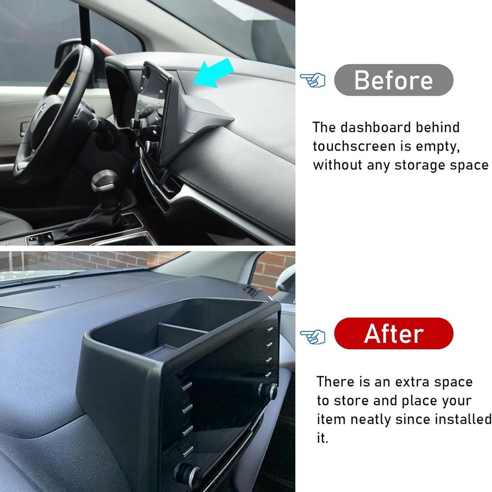 Center Console Dash Storage Tray for Toyota Sienna 2025 2025 2025 2025 Interior Accessories, Dashboard Organizer Behind Screen