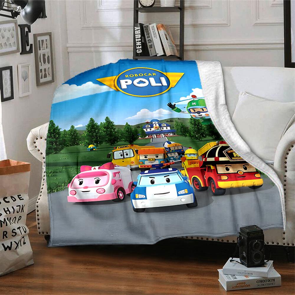 1pc Cars Adventure Flannel Blanket for Super Soft Cute Comfort Blanket for Travel Bedding Couch Sofa Blanket Y73064