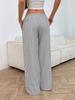 2025 Women's Striped Wide-Leg Tie-Up Pants: Casual, Versatile Fashion