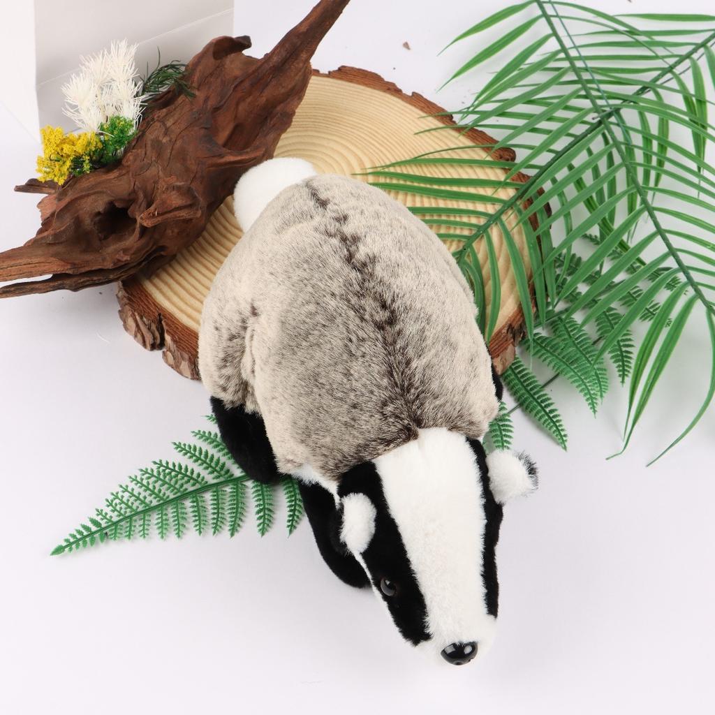 "badger Plush, Badger Simulation Animal, Jeff Doll, Wang Anshi Badger, Furry Doll, Home Decoration"