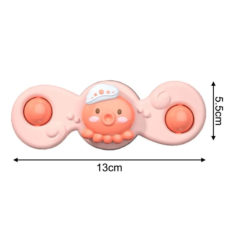 Montessoris Baby Spin Top Bath Toys For Boy Children Bathing Sucker Spinner Suction Cup Toy For Kids 2To4 Years Rattles Teether