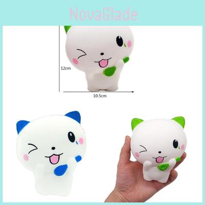Cute Cat Stress Relief Toy With Pu Foam Material For Office And Home Decor