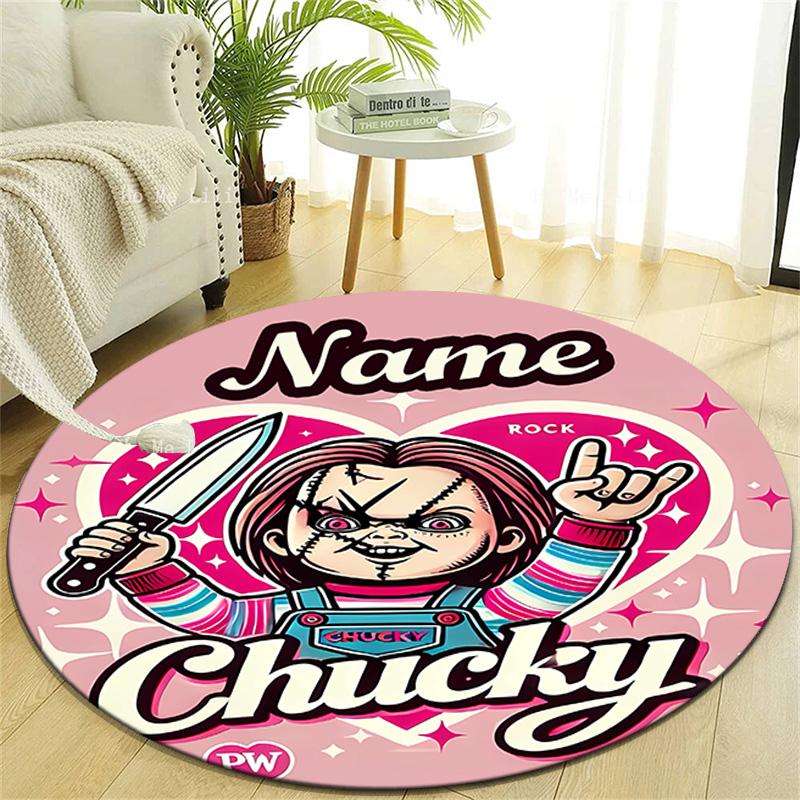 Personalized C-Chucky Round Chair Office Rug - Perfect for Mat, Office Chair & More - Ideal Gift for Birthdays and Holidays