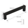 96/128mm Modern Drawer Handles Strong & Convenient Metal Handles Contemporary Black Furniture Handles for Household