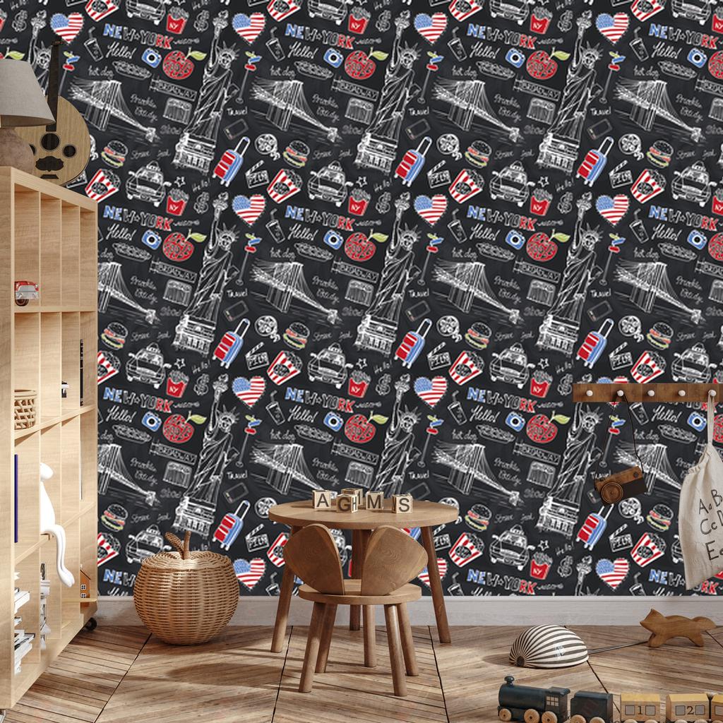 New York wallpaper for living room and bedroom 50x1000