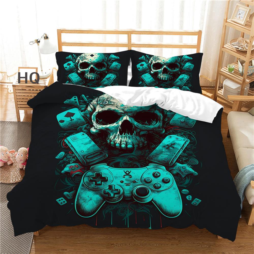 

Game Console Printed Bedding Set Microfiber Teens Double Size Bed Set Cover Fashion Highend Home Bedclothes EU Single 135x200cm