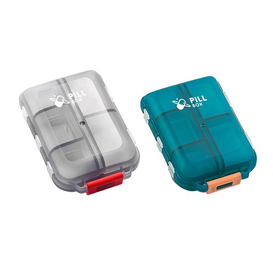 Pill Organizer Large Capacity with 10 Compartments Pill Box Portable Independent Lids Container for Travel And Gym
