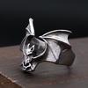 Vintage Simple Bat Ring Stainless Steel Punk Animal Ring For Men Women Biker Unique Amulet Jewelry Gifts Dropshipping