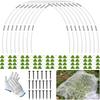 90pcs Horticultural Plants, Flowers, Vegetables Greenhouse Fiber Rod Insect Proof Mesh Arched Set, DIY Arched Bird Protection