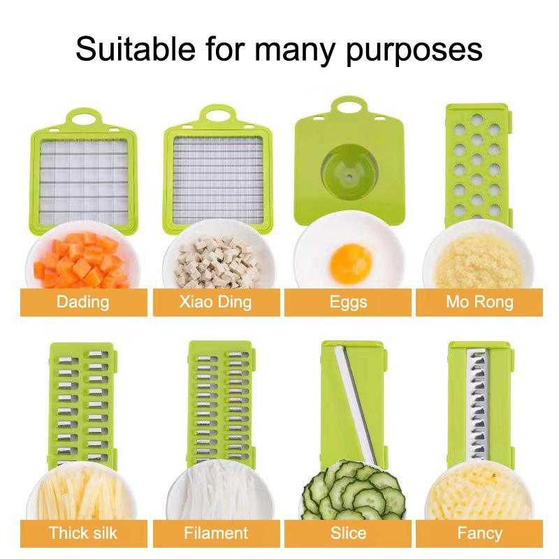 16 in 1 Vegetable Chopper with Handle Kitchen Mandoline Slicer Food Grater Cutter set for Fast Meal Prep and Egg Cutting