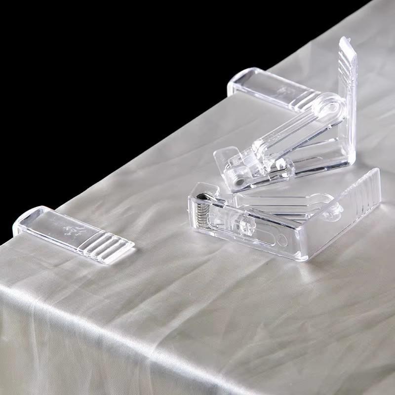 Plastic Transparent Table Cloth Clip Wedding Picnic Table Cover Clip Holder Anti-Slip Party Tablecloth Stable Clips Fixed Clamp