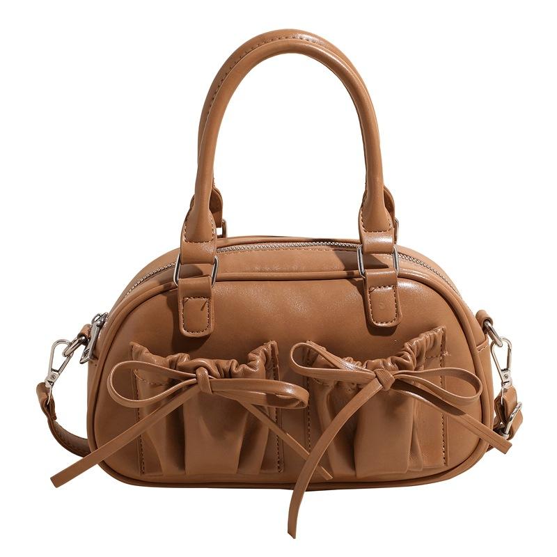New spring and summer bags, women's handbags, straps, bows, large-capacity shoulder messenger bags