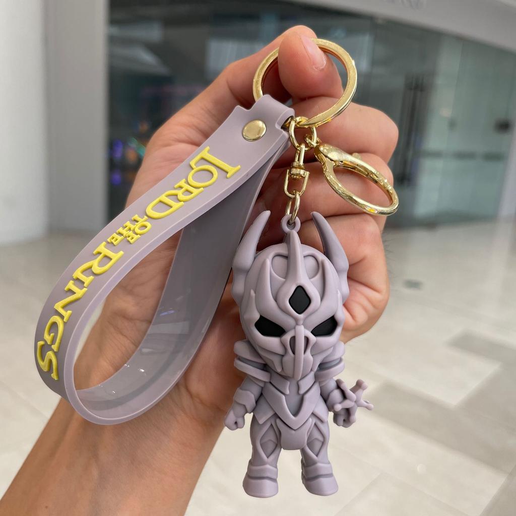 Movie Lord Rings Keychain Anime Doll Figure Car Keyring PVC Doll Pendent Bag Jewelry Accessories Toy Kid Xmas Decora Gift