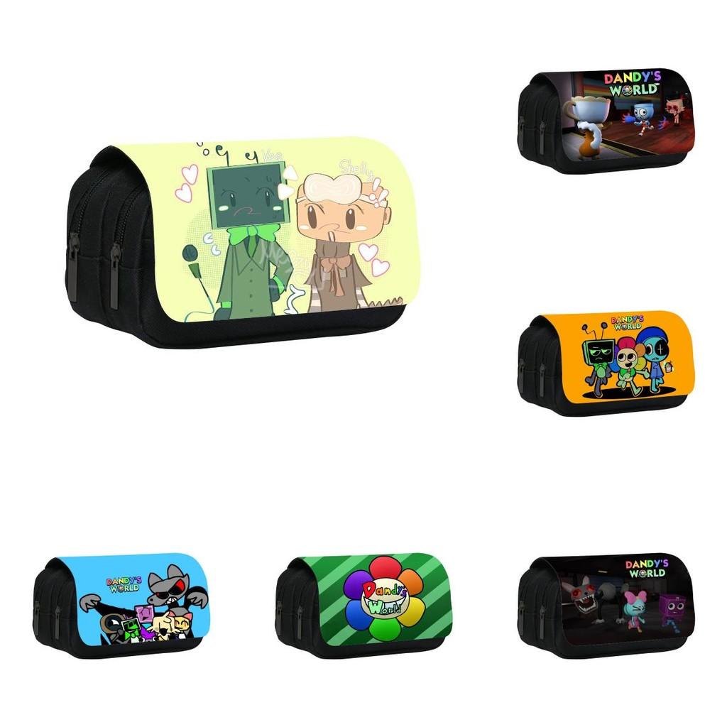 Dandys World Sunflower Design Nylon Pencil Case With Two Layers For School Use