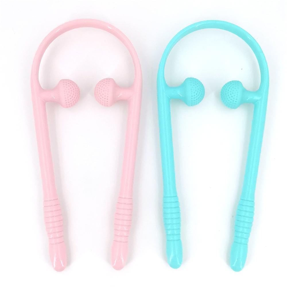 Neck Massage Tool Pressure Point Therapy Pressure Relieve Hand Roller Massage Neck Shoulder Dual Trigger Point Self Massager