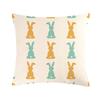 Easter Bunny Linen Pillowcase Home Sofa Cushion Cover