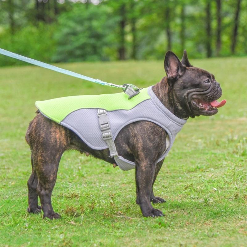 Pet Dog Cooling Vest Harness Dog Summer Clothes Harness Adjustable Dog Reflective Quick-Dry Mesh Vest for UV-Protections