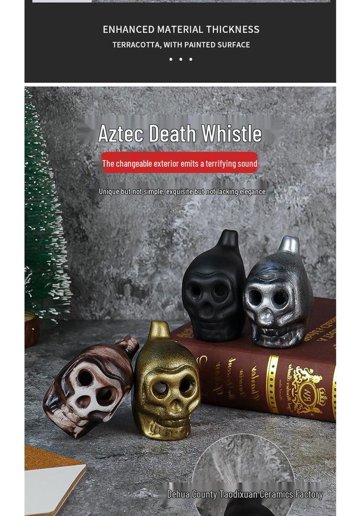 Aztec Whistle Ghost Ocarina: Haunted House Prop & Easter Party Instrument