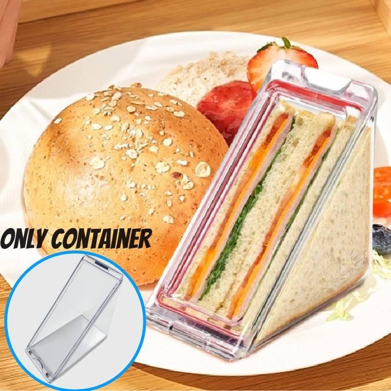Transparent Plastic Triangle Sandwich Container Modern Minimalist Design Perfect For Adults
