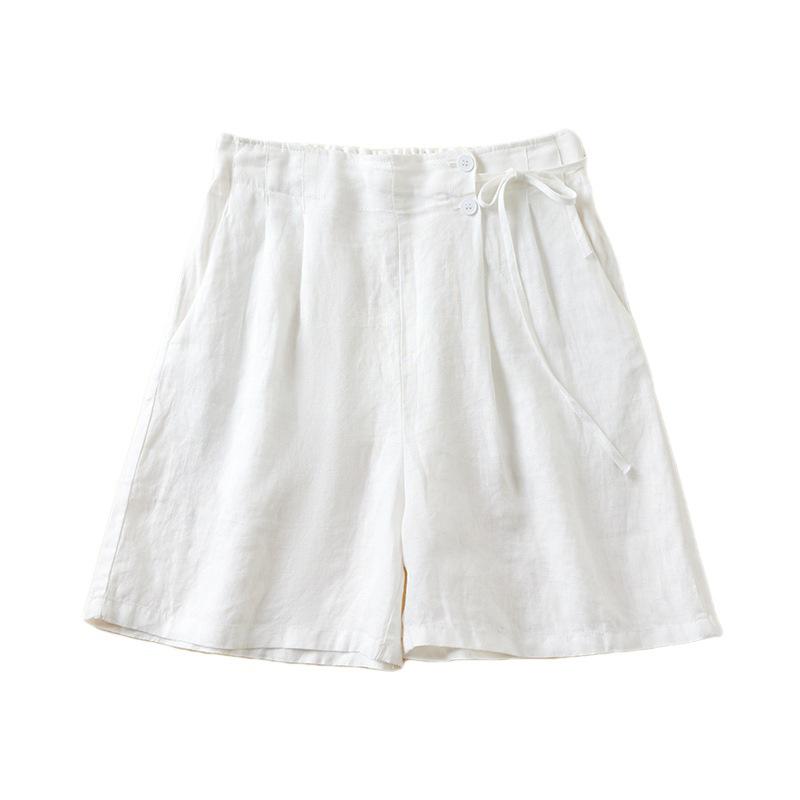 2025 Summer Women's Casual Cotton Linen Wide-Leg Pants